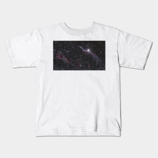 Veil Nebula (NGC 6960) in Swan Constellation Kids T-Shirt